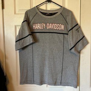 Unique Harley Davidson Men's Short Sleeve Sweatshirt/Shirt, Size L